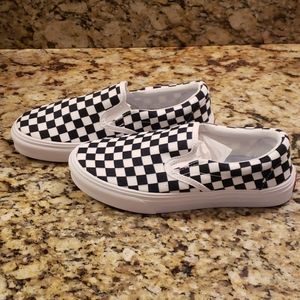 Checkered slip ons